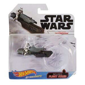 Hot Wheels Star Wars First Order Treadspeeder Die-Cast Vehicle With Flight Stand
